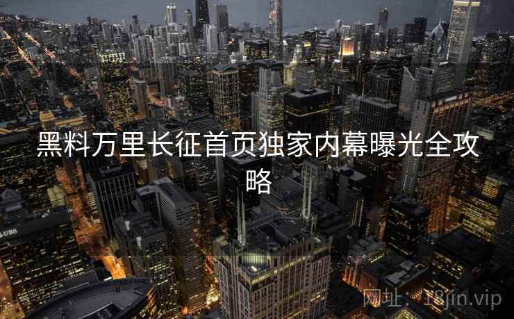 黑料万里长征首页独家内幕曝光全攻略